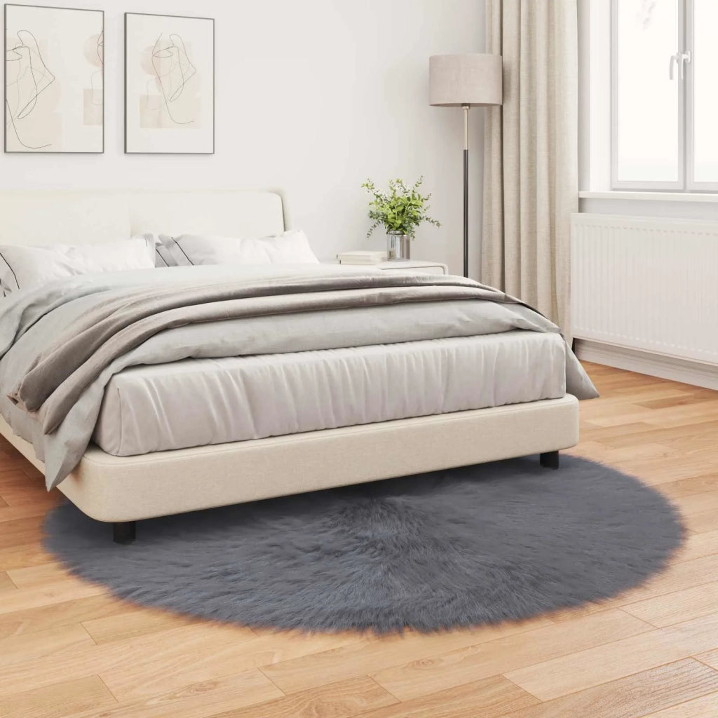 Tappeto in finta TAFALLA Antracite Ø 200 cm Poliestere 42021605