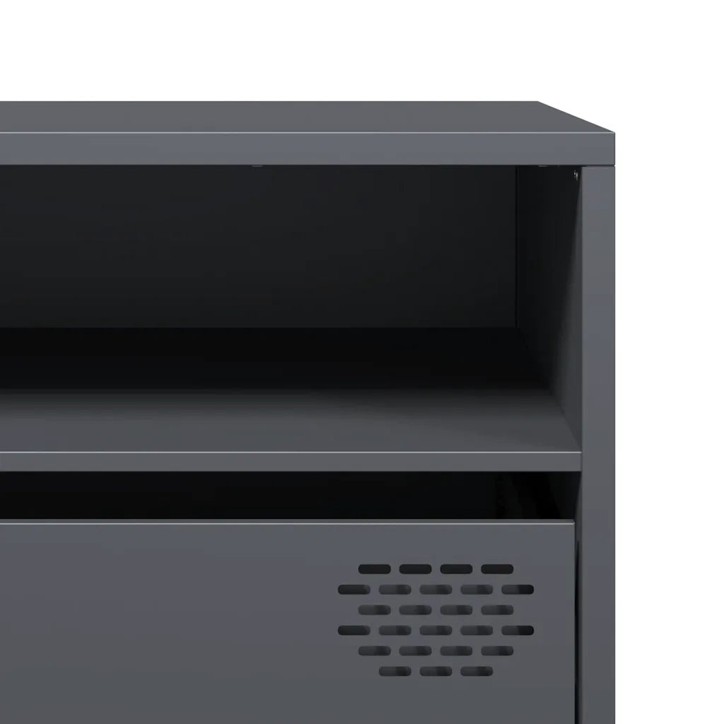 Mobile TV Antracite 202x39x43,5 cm Acciaio Laminato a Freddo 851348