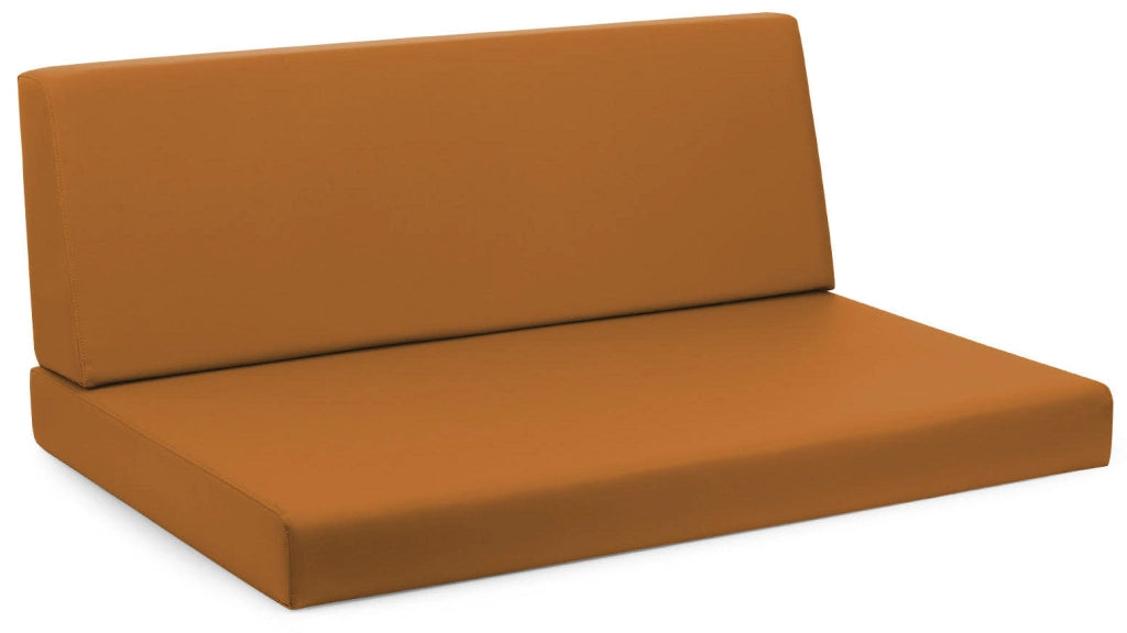 Cuscini per Pallet 120x80 cm Seduta e Schienale in Similpelle Mariotti Reforma Arancione