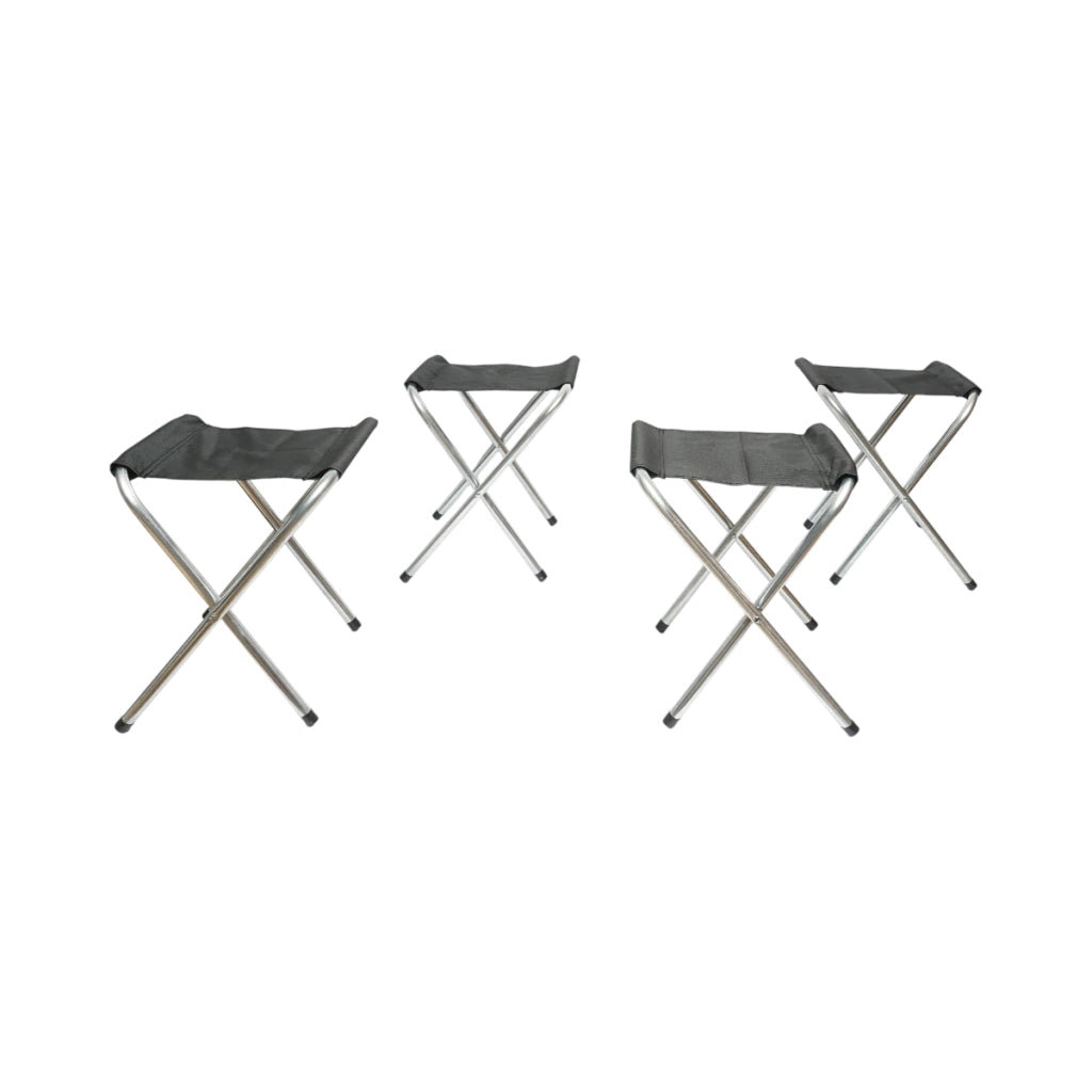 Set tavolo pieghevole da campeggio con 4 sedie in alluminio, portatile tipo valigia, regolabile in altezza, 120x60 cm. Breckner Germany