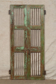 Biscottini Porta portone in legno massello e ferro da interno o da esterno vecchia e antica medievale scorrevole