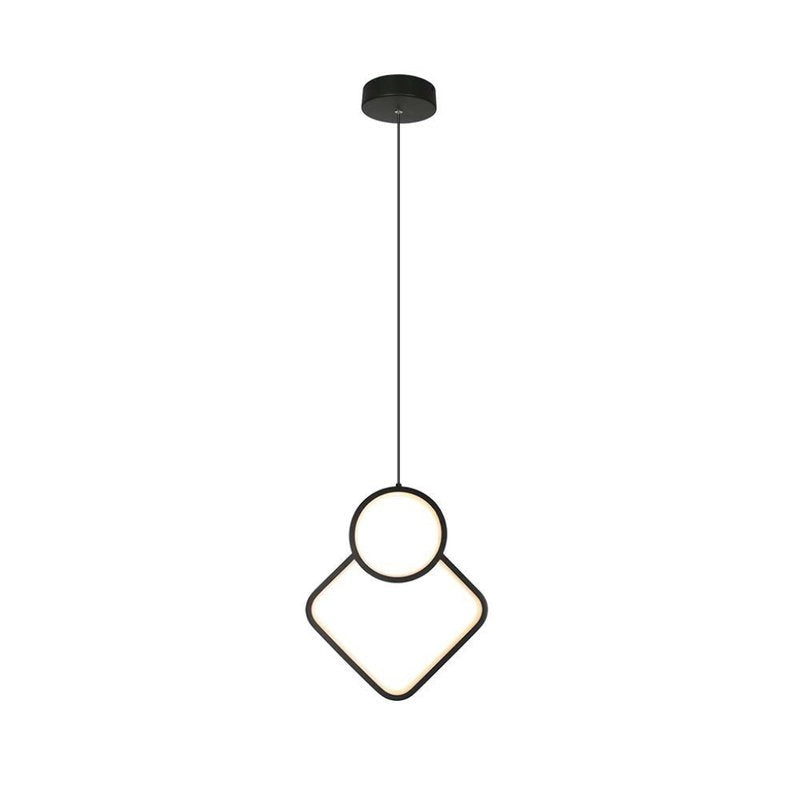 Lampadario LED a Sospensione 12W dal Design Moderno 28*196m Colore Nero 3000K SKU-14998