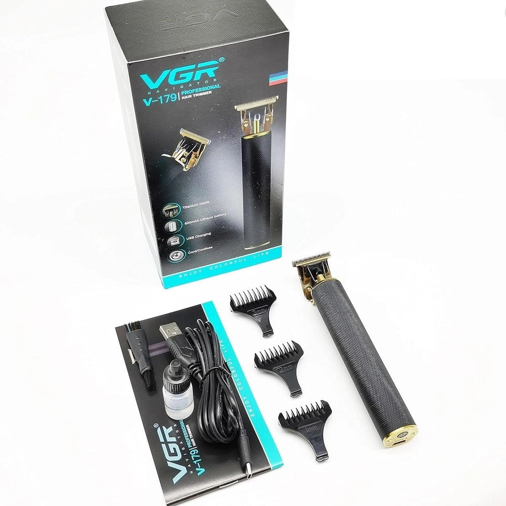 Tagliacapelli Barba A Batteria Ricaricabile Elettrica Con Lama A T Uomo Vgr V-179