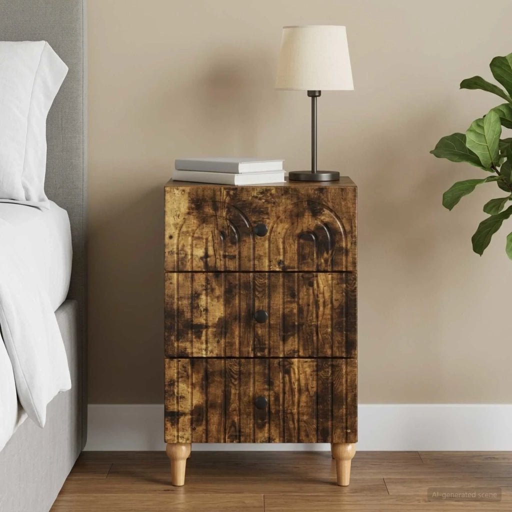 Armadio da Notte con cassetto Rovere Fumo 43x 41 x 66,5 cm 894100