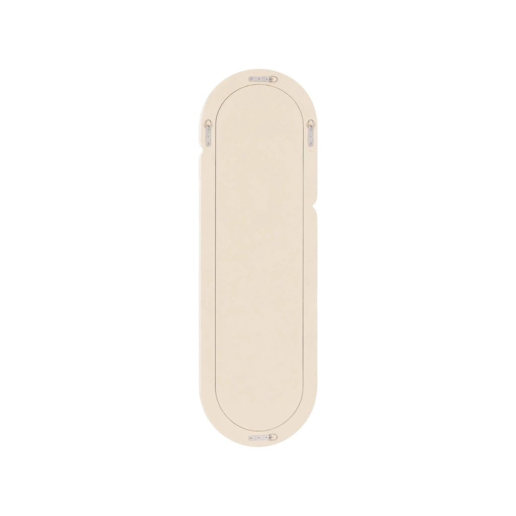 Specchio ovale finitura lucida, 160cm, ecrù