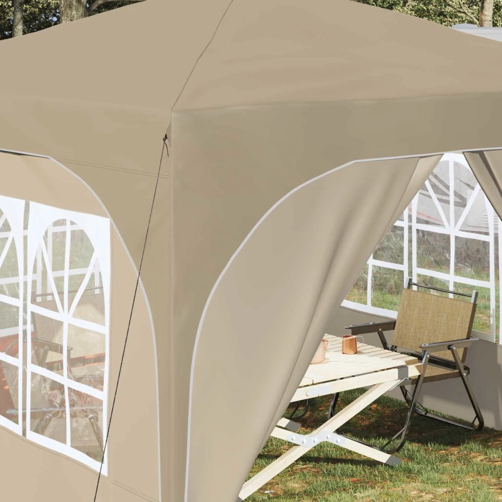 Tenda per feste a pop-up-Gazebo 290 x 290 x 245 cm Crema 658280