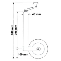 Servotimone con ruota 362 kg Ruotino per carrello appendice rimorchio roulotte