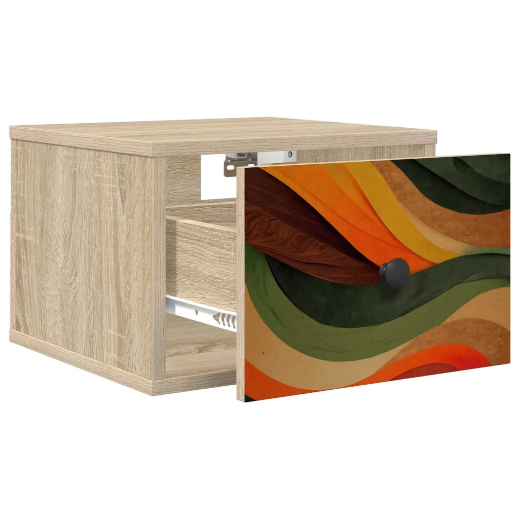 Mobiletto da comodino a parete BONN Rovere Sonoma 8007477