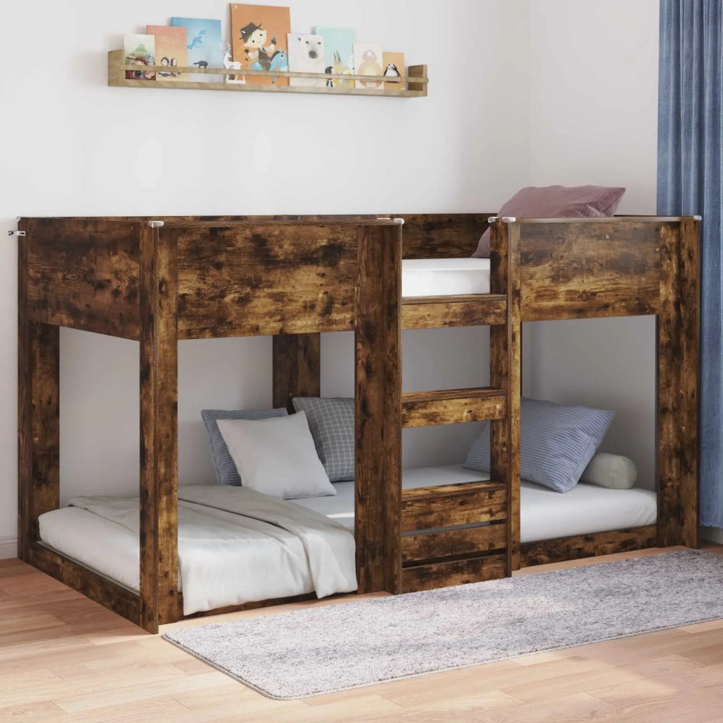 Struttura letto a terra Rovere fumé 80 x 200 cm 893536