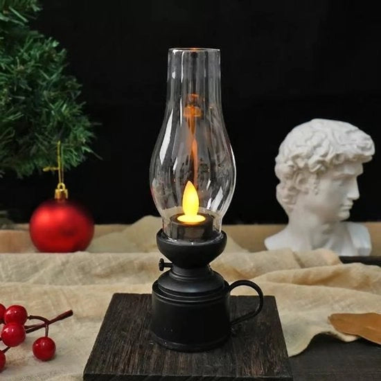 Lampada a LED retro, lampada da tavolo a LED retro (non inclusa batteria a clip), lampada da notte retro