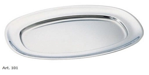 Vassoio da portata Tavolo in Acciaio Inox Ovale 30 x 21 cm
