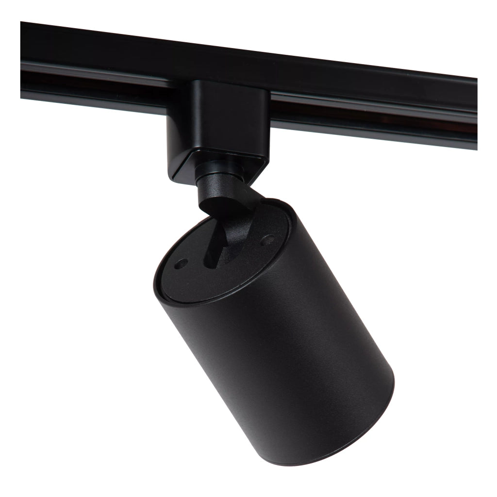 Faretto su binario orientabile nero GU10 5W Lucide