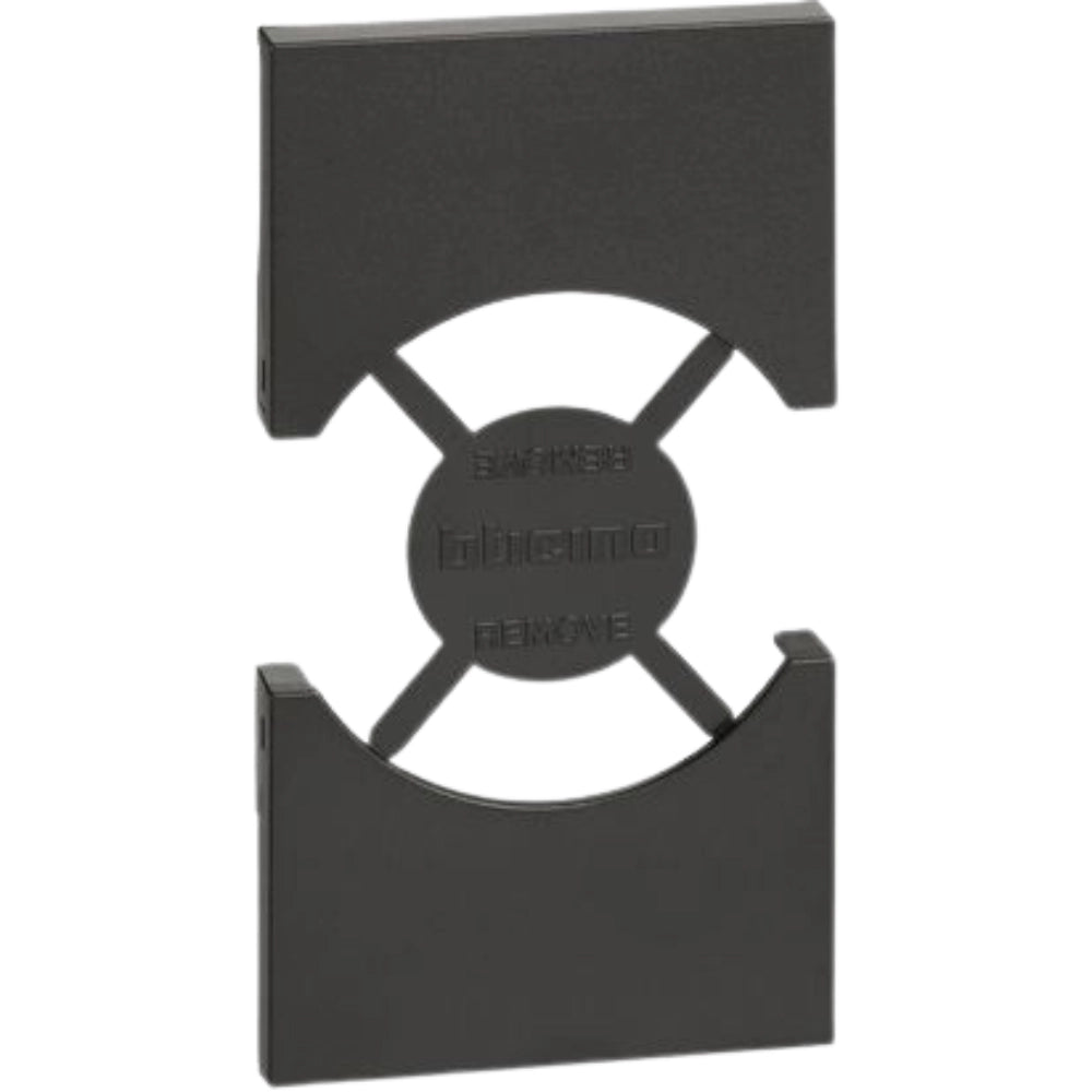 Cover bticino living now per prese standard p40 2 moduli varie finiture *** colore nero, confezione 1