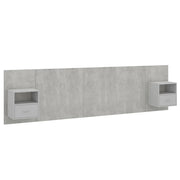 Testiera | Testata Letto con Armadietti Legno Multistrato Grigio Cemento