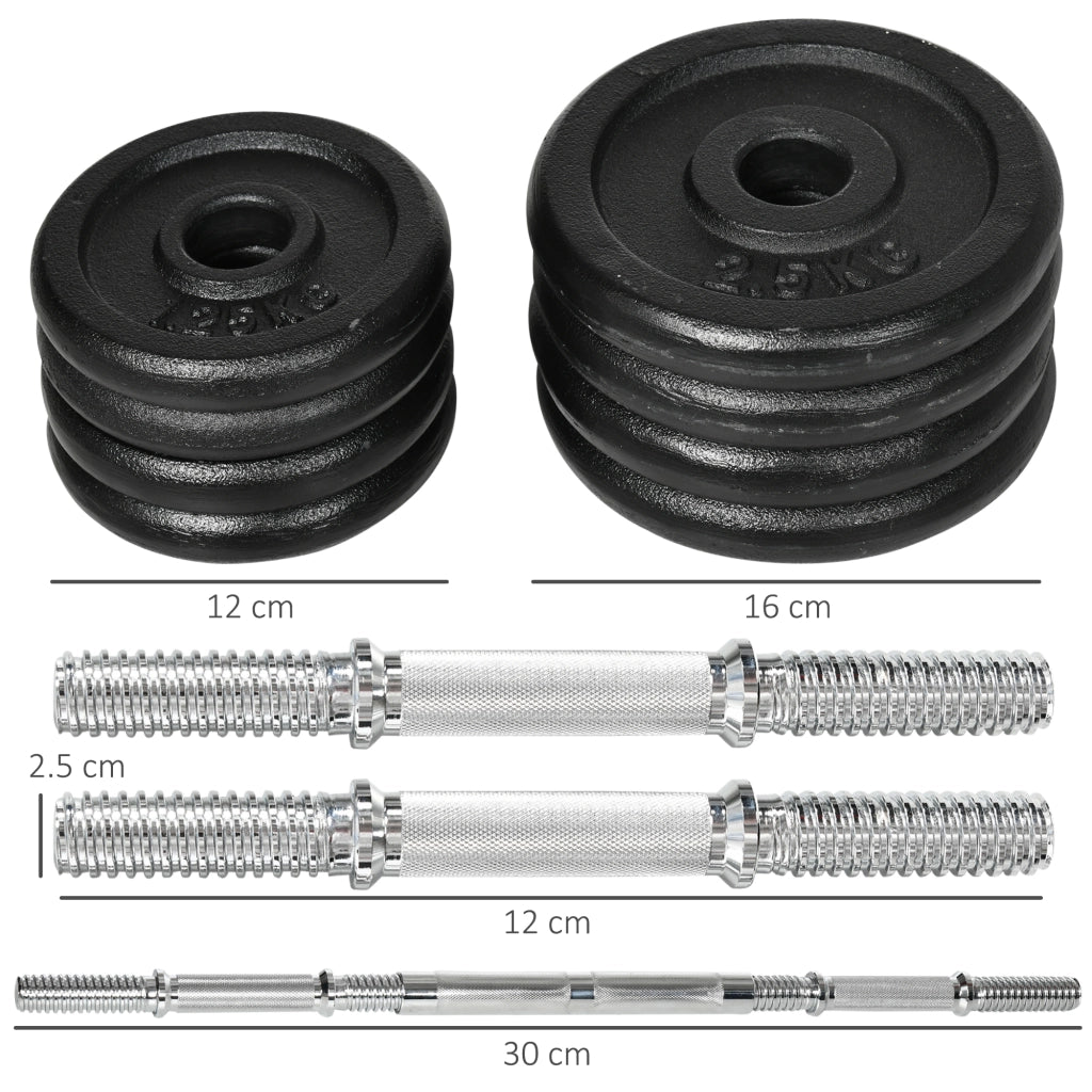 Set di manubri bilanciere 20 kg ¨C zephmum ¨C 95x16x16 cm