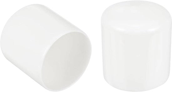 Stopperi in gomma - 5 pezzi - 49 mm - bianchi - per tubi, cancelli e mobili.