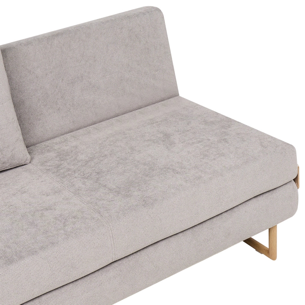 Divano letto a 3 posti Tessuto grigio per divano 3 persone Funzione letto pieghevole