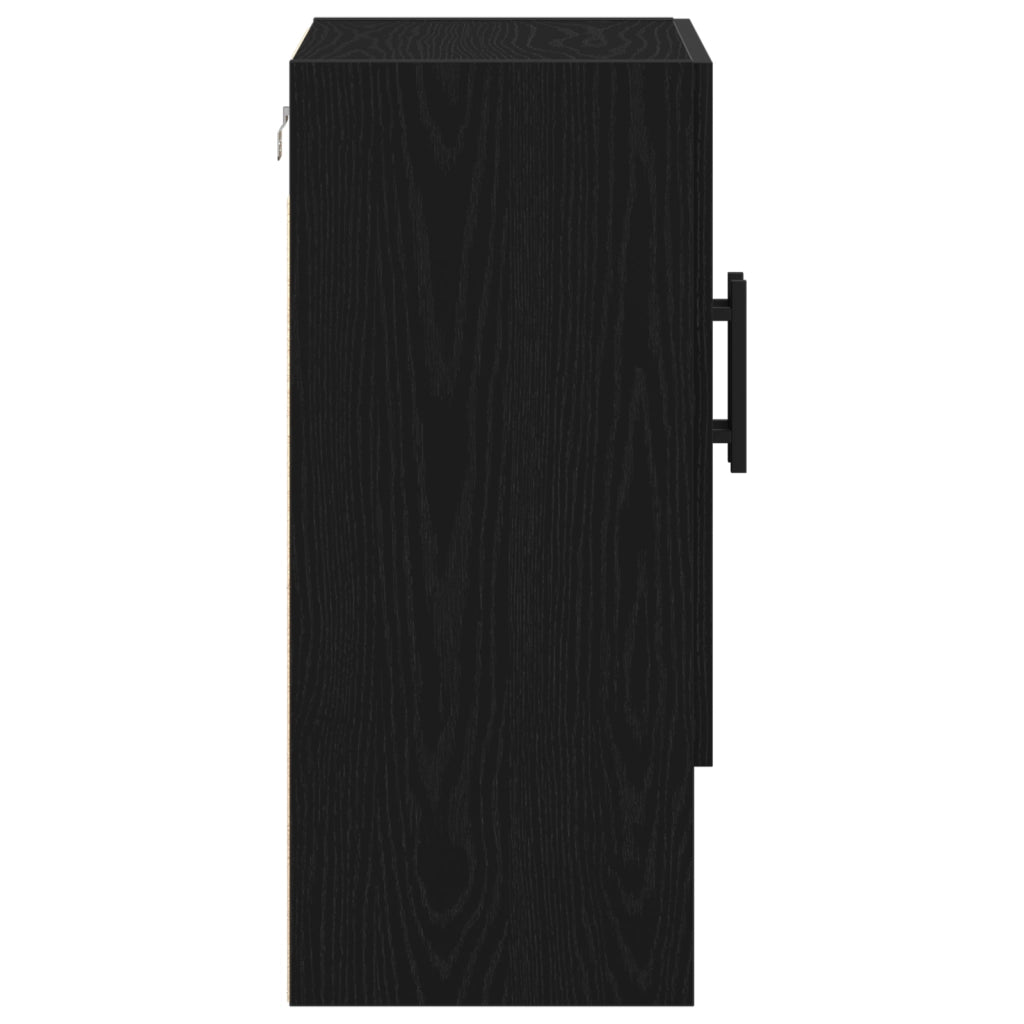 Mobile a muro  Nero Rovere 60x31x70 cm Legno ingegnerizzato