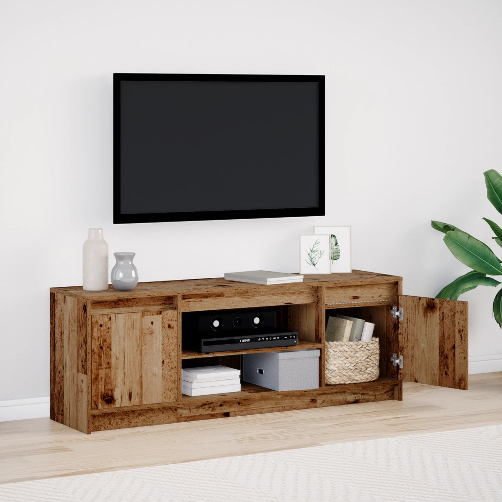 Mobile TV con LED Legno Old 139.5x34x50 cm Legno Ingegnerizzato