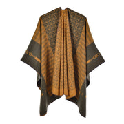 Mantella/scialle da donna in cashmere a quadri in stile retr¨°