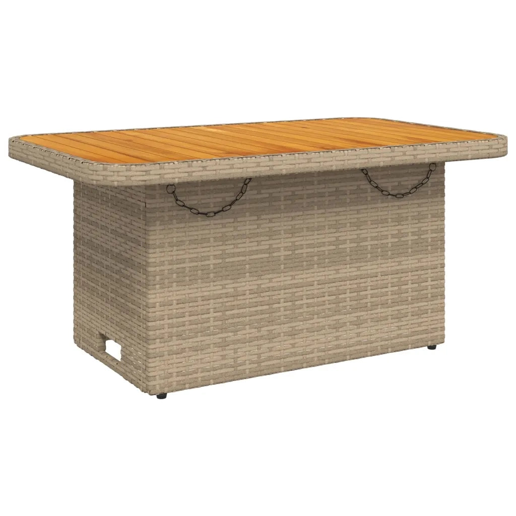 Set da Pranzo da Giardino 2 pz | Set Salotto da Giardino con Cuscini Beige in Polyrattan