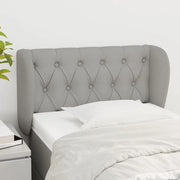 Testiera ad Orecchio-Testata con Orecchie Grigio Chiaro 83x23x78/88 cm in Tessuto 772994