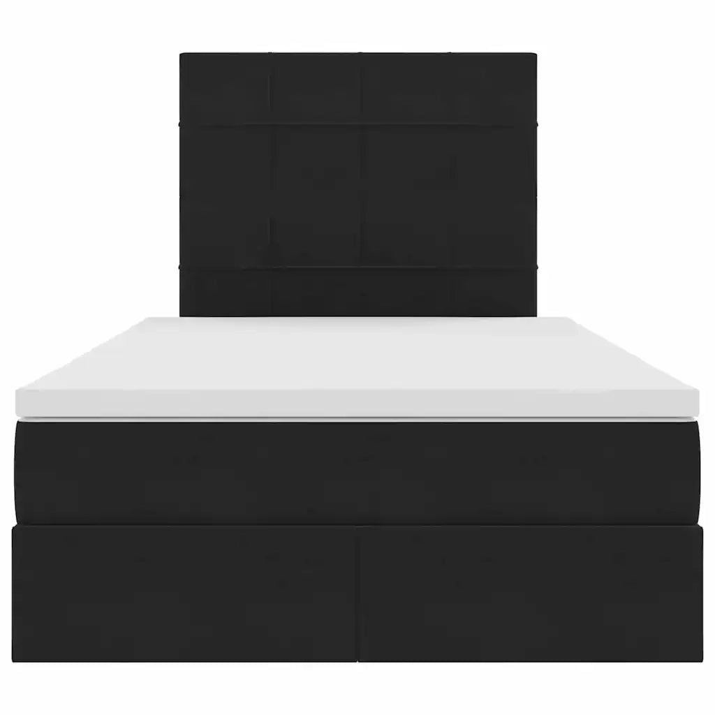 Letto con contenitore e materasso Nero 120 x 190 cm Velluto 3372017