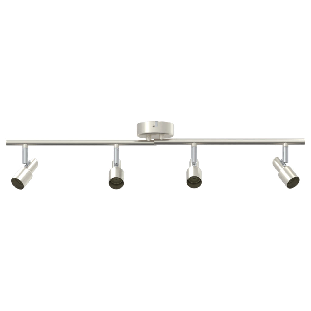 Faretto da soffitto 4 Vie Regolabili in Nickel Spazzolato GU10