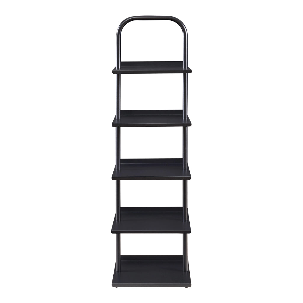 Scaffale Portascarpe Poytya Scarpiera a 5 Livelli 119 x 34 x 32 cm - Nero [en.casa]