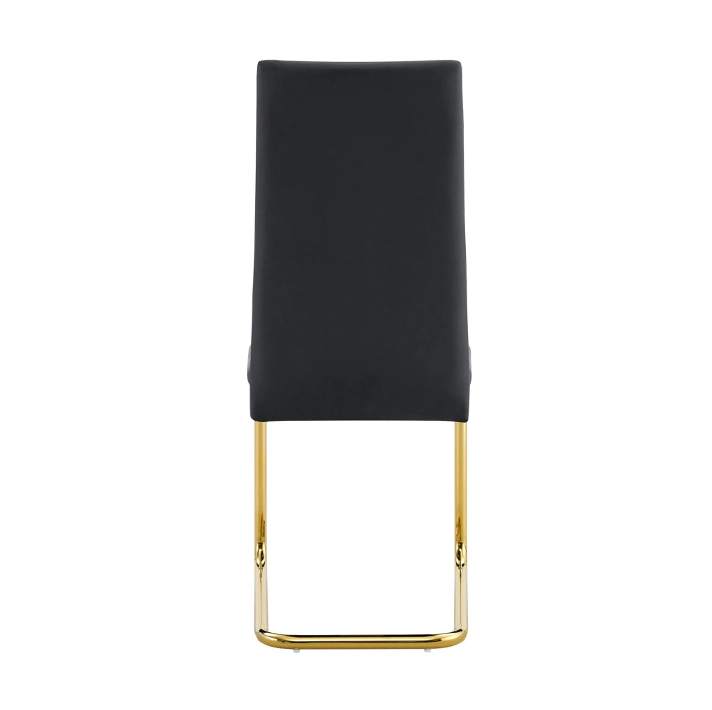 Sedia da Pranzo Nera in PU con Struttura in Metallo – Design Moderno ed Ergonomico