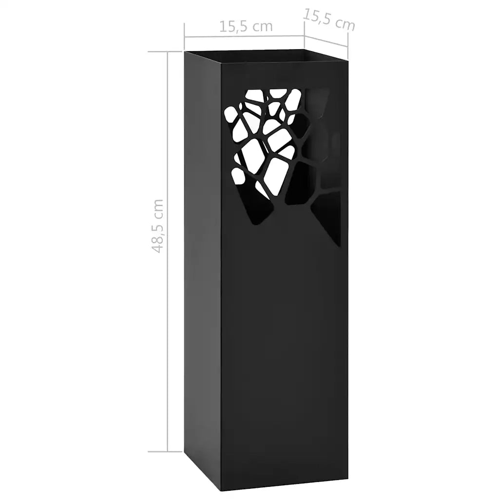 Porta Ombrelli Stile Pietre in Acciaio Nero 246798
