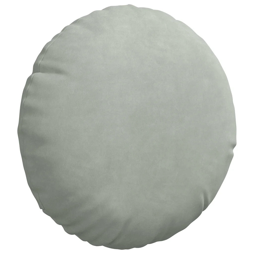Cuscini per Seduta 2 pcs Grigio chiaro Ø30 x 13 cm Velluto