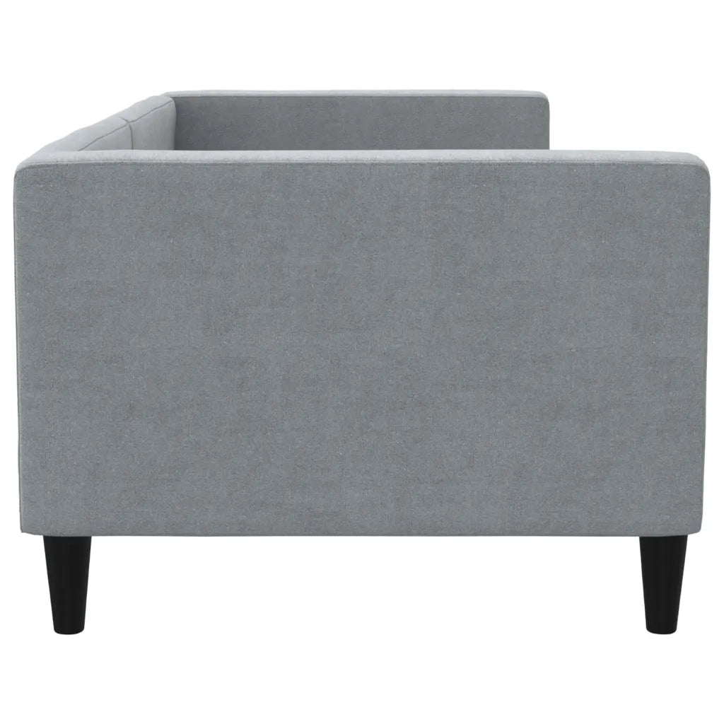Letto da Giorno Grigio Chiaro 80x200 cm in Tessuto