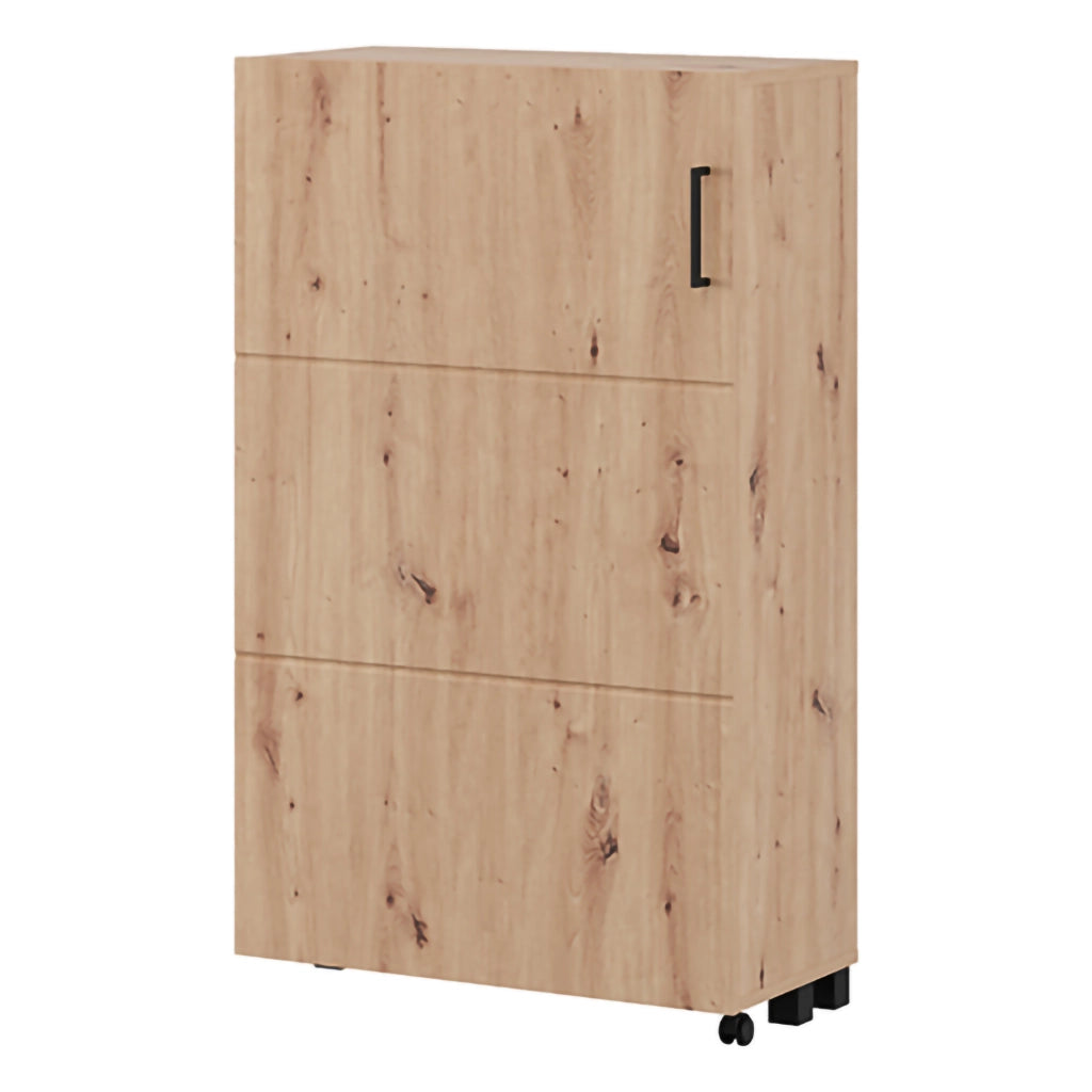 Mobile Portascarpe Porvoo, Scarpiera 6 Ripiani, 68x33x113h cm Marrone Rovere Nodi