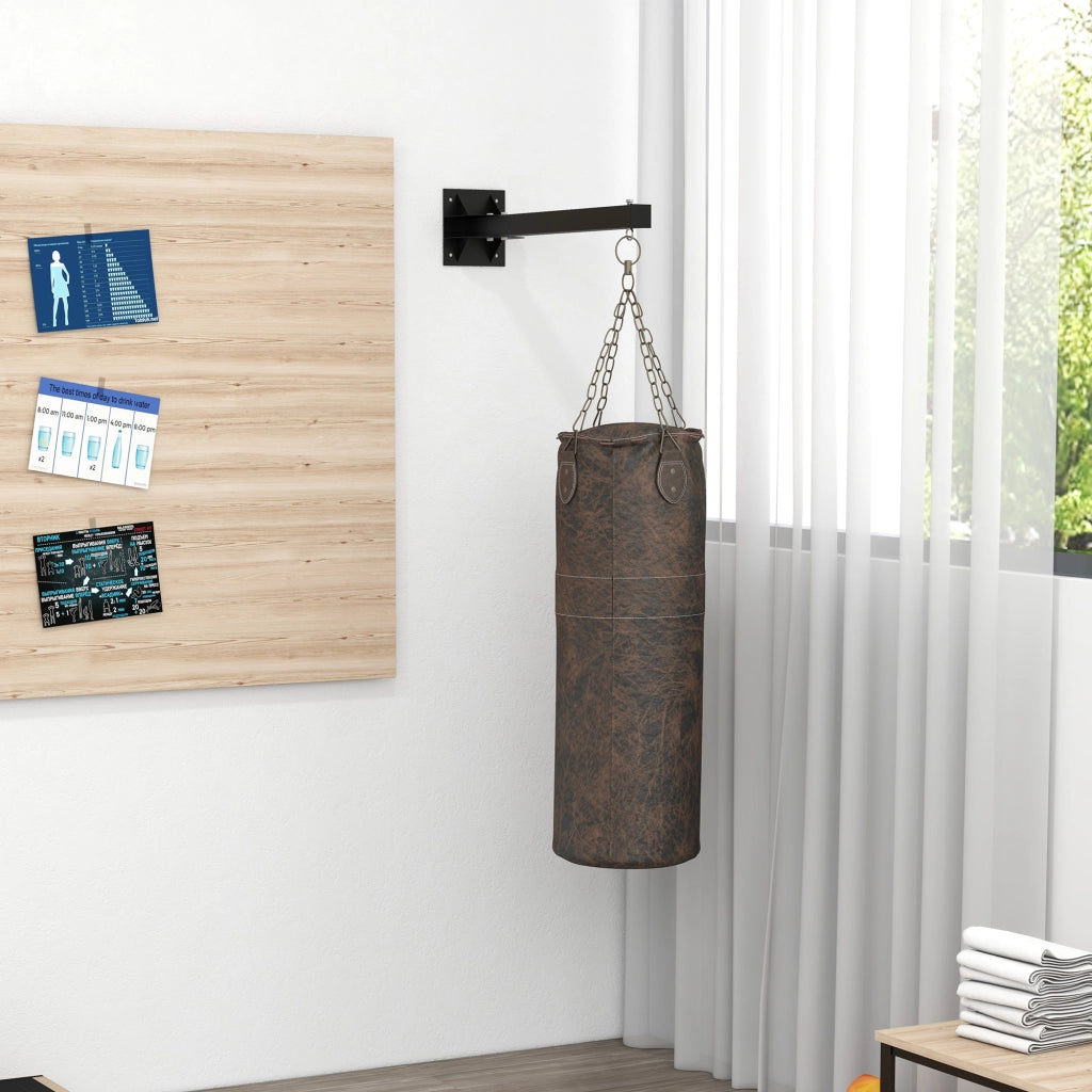 SUPPORTO PER SACCO DA BOXE Regolabile 80x17x48 cm Acciaio Nero