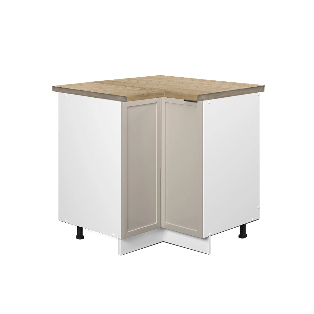 Mobile ad angolo cucina Fame-Line GrigioBeige/Bianco 80.5 cm, PL Rovere Vicco