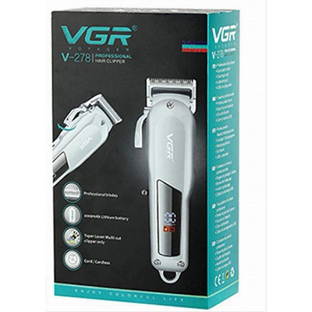 Trade Shop - Tagliacapelli Professionale A Batteria Usb Elettrico Display Lcd Rasoio Vgr V-278 -