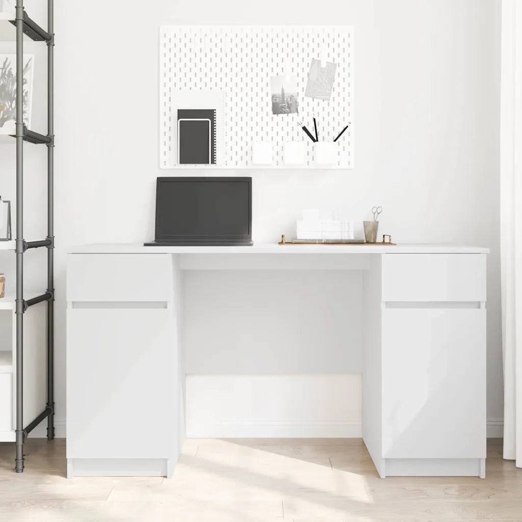 Scrivania con porta Bianco 140 x 49 x 76 cm Legno multistrato 3328507