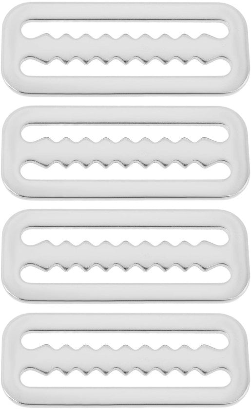 Cinturini per cinture di immersione in acciaio inossidabile - 5 cm di cinghia - 4 pezzi - Sicuri e affidabili - Adatti per i subacquei - Modello: RVS - 5 cm