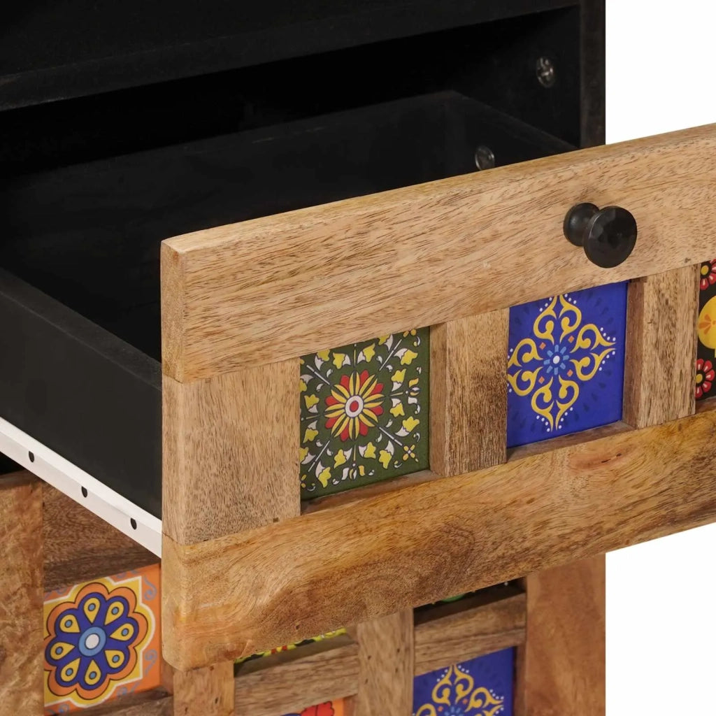 Set di mobili per il bagno con cassetto 3 pcs Naturale