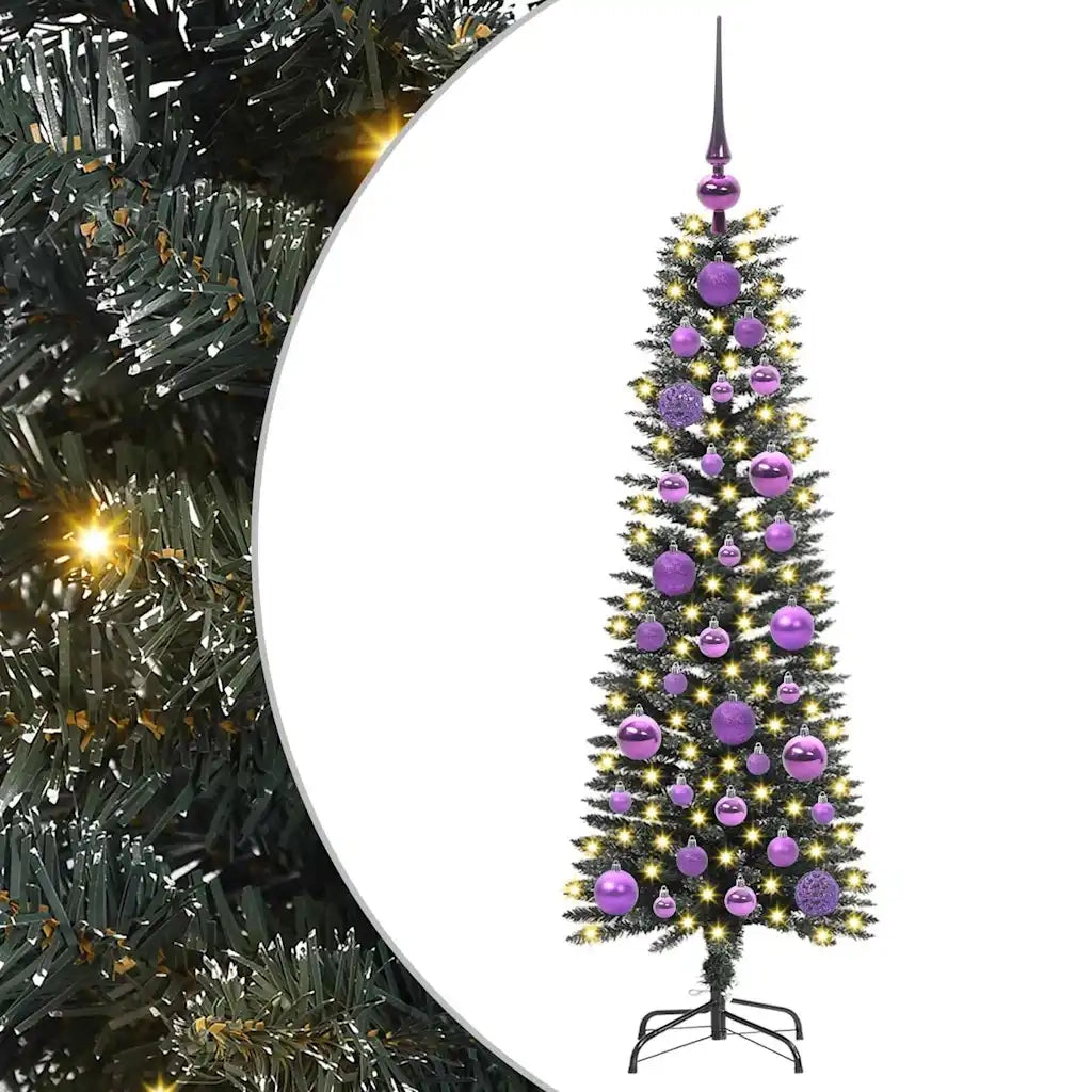 Albero di Natale | Decorazioni natalizie artificiale con 150 LED Verde 120 cm