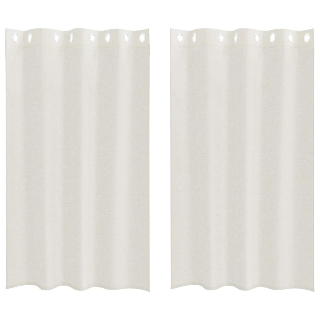 Tenda in Velo 2 pz Crema 175 x 140 cm Poliestere 4107988