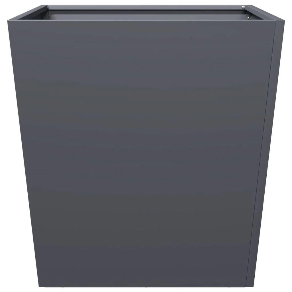 Fioriera rialzata per piante fiori giardino terrazze set da 2 50 x 50 x 50 cm acciaio antracite 02_0038988