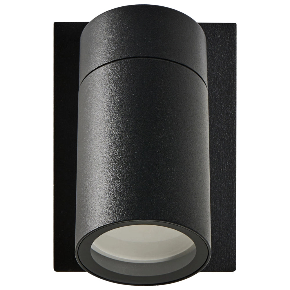 Set di 2 lampade da parete per esterni alluminio nero illuminazione moderna per esterni, alluminio