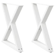 Set di 2 gambe moderne regolabili per tavolo da pranzo 70 x 72-73 cm in acciaio bianco 02_0057011