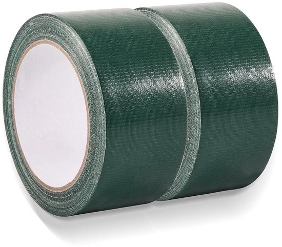 Telaio di protezione 50 mm x 30 m verde - Nastro di tessuto colorato e impermeabile con eccellente aderenza per riparazioni industriali - 2 rotoli