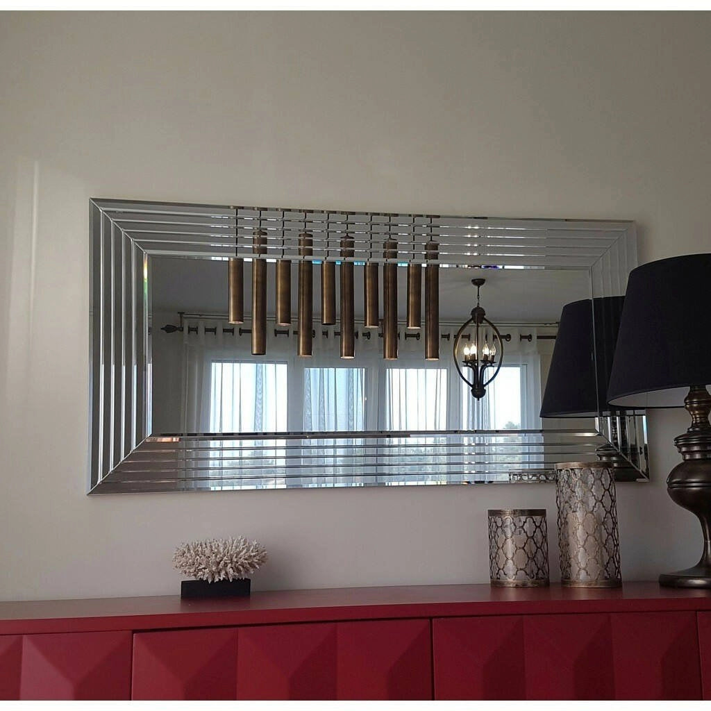 Cavezzo, Specchio Forma Rettangolare, 2.2x65h cm Argento