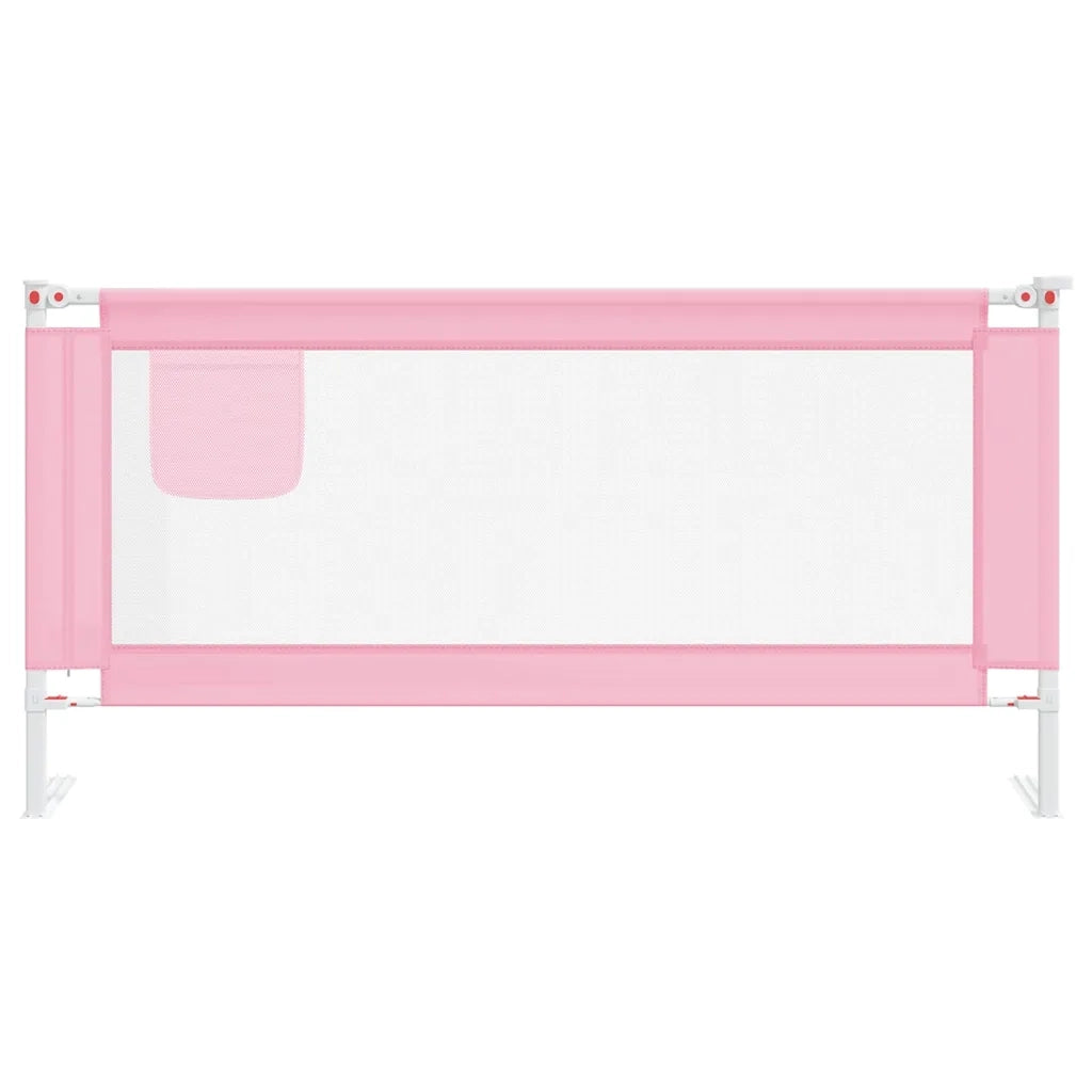 Sponda Letto di Sicurezza per Bambini Rosa 180x25 cm Tessuto 10204