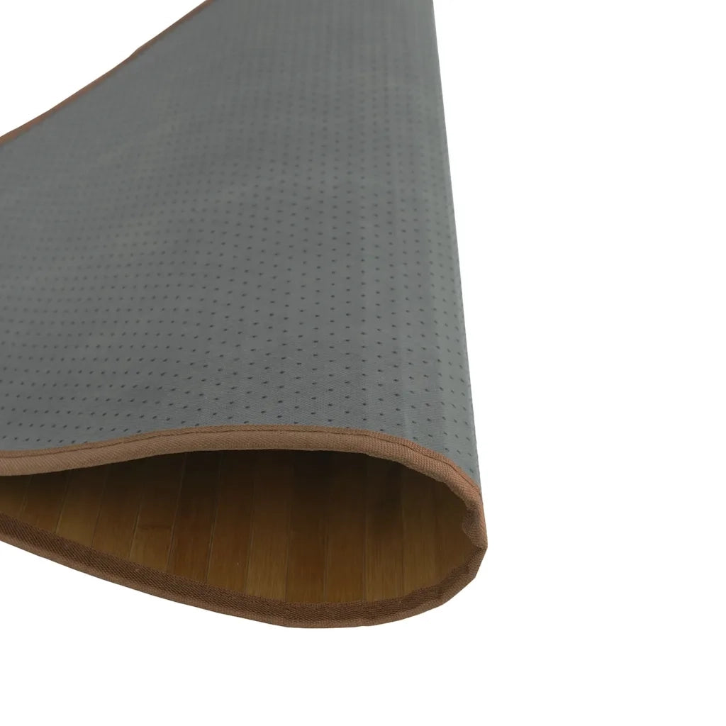 Tappeto Rotondo Marrone 60 cm in Bambù 376974