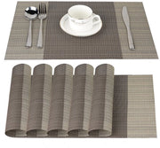 Placemats in PVC vetrificati - set da 6 - 45 cm x 30 cm - resistenti